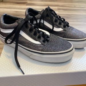 Black sparkly vans